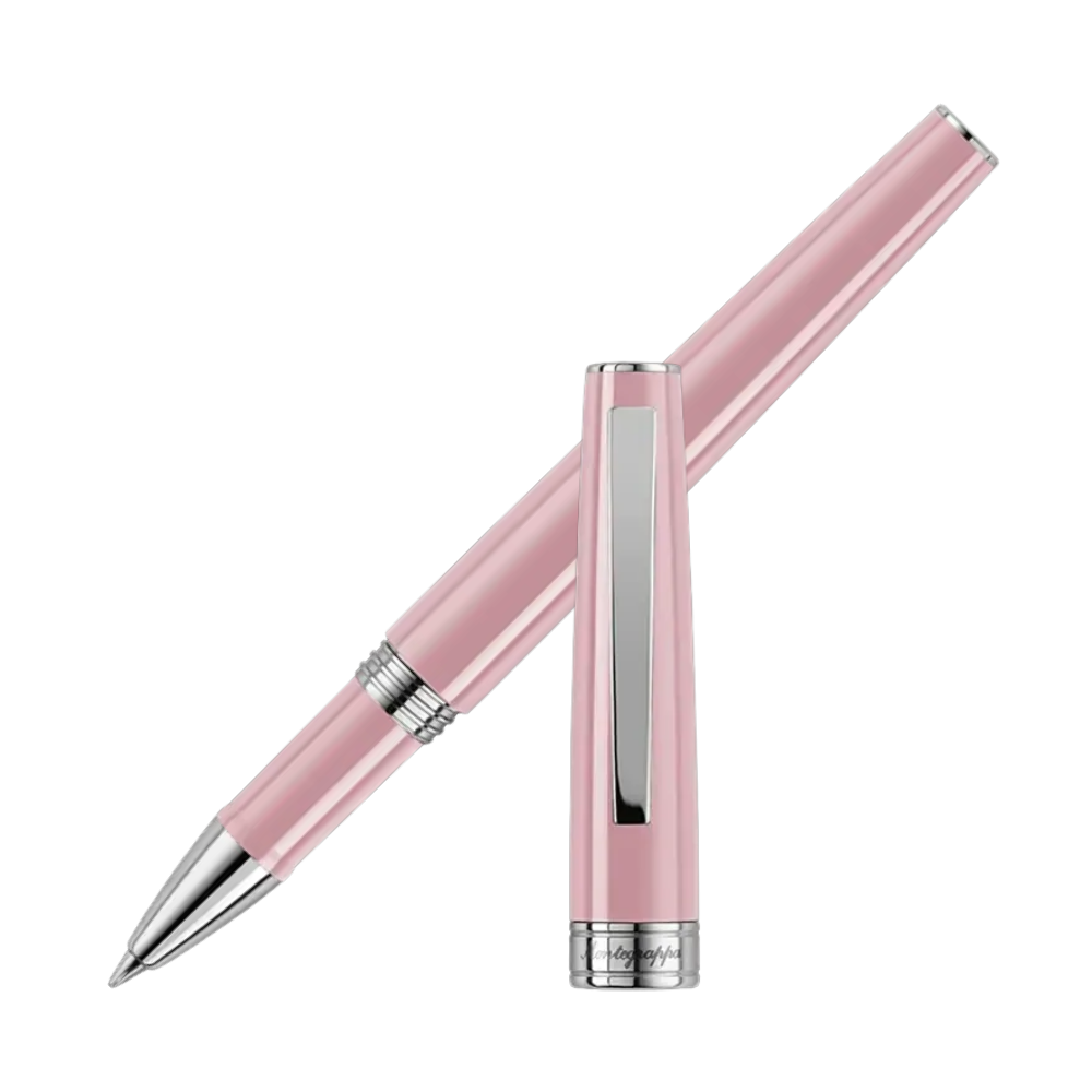 Montegrappa Armonia Mini Pink Rollerball Pen, elegantes Design mit Edelstahl-Akzenten
