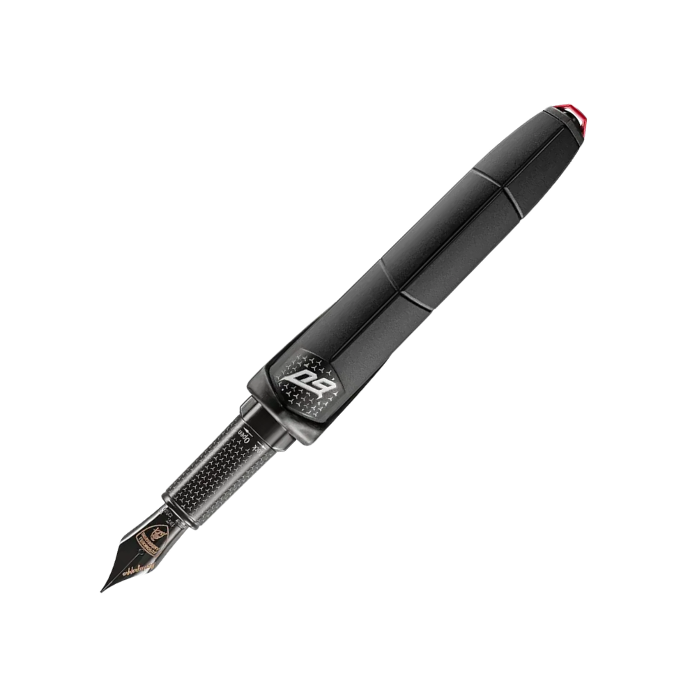 Montegrappa Automobili Lamborghini 60° Füllfederhalter mit Power-Push Füllsystem und 18k Goldfeder, in edler Verpackung.