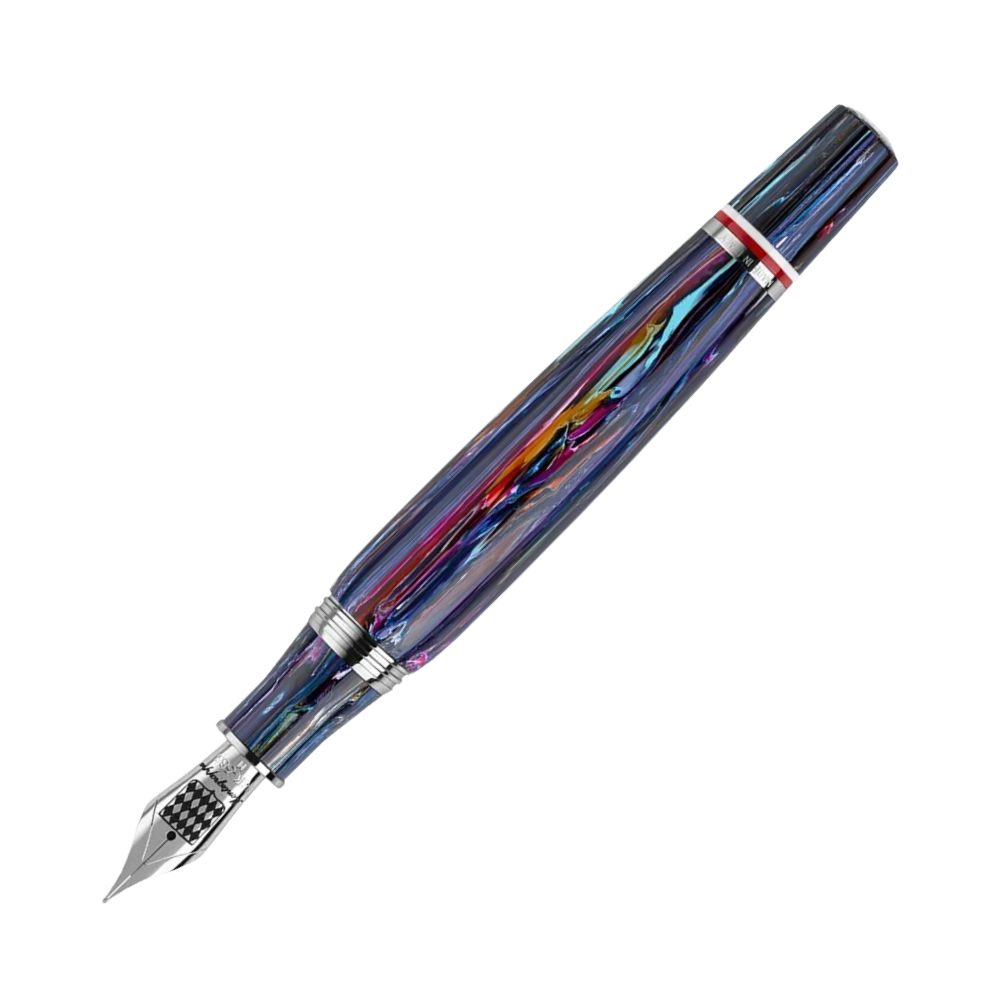 Montegrappa Colori dell'Oceano Füllfederhalter displayed in premium packaging, highlighting its beautiful artisanal resin and craftsmanship.