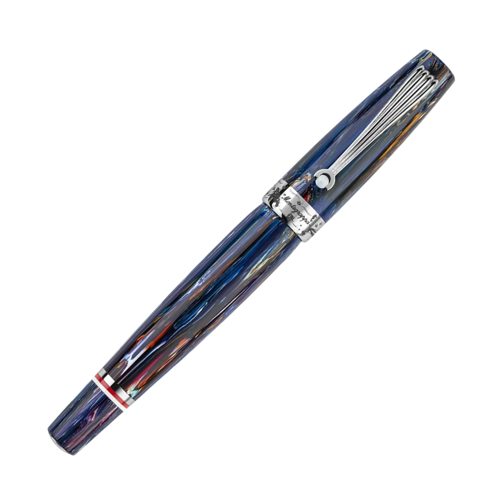 Close-up view of the Montegrappa Colori dell'Oceano Füllfederhalter, showcasing the rich resin barrel and elegant design.