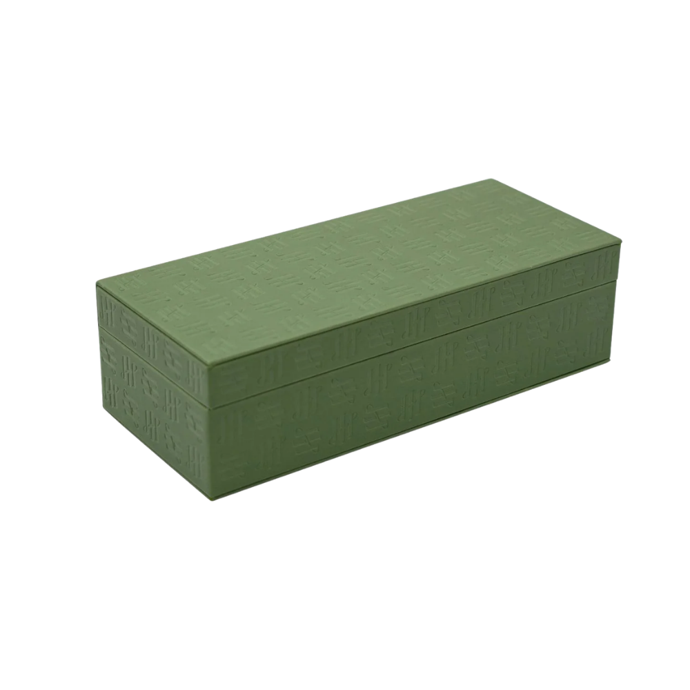 Eine grüne Geschenkbox, die leer dargestellt wird, ohne Inhalt.