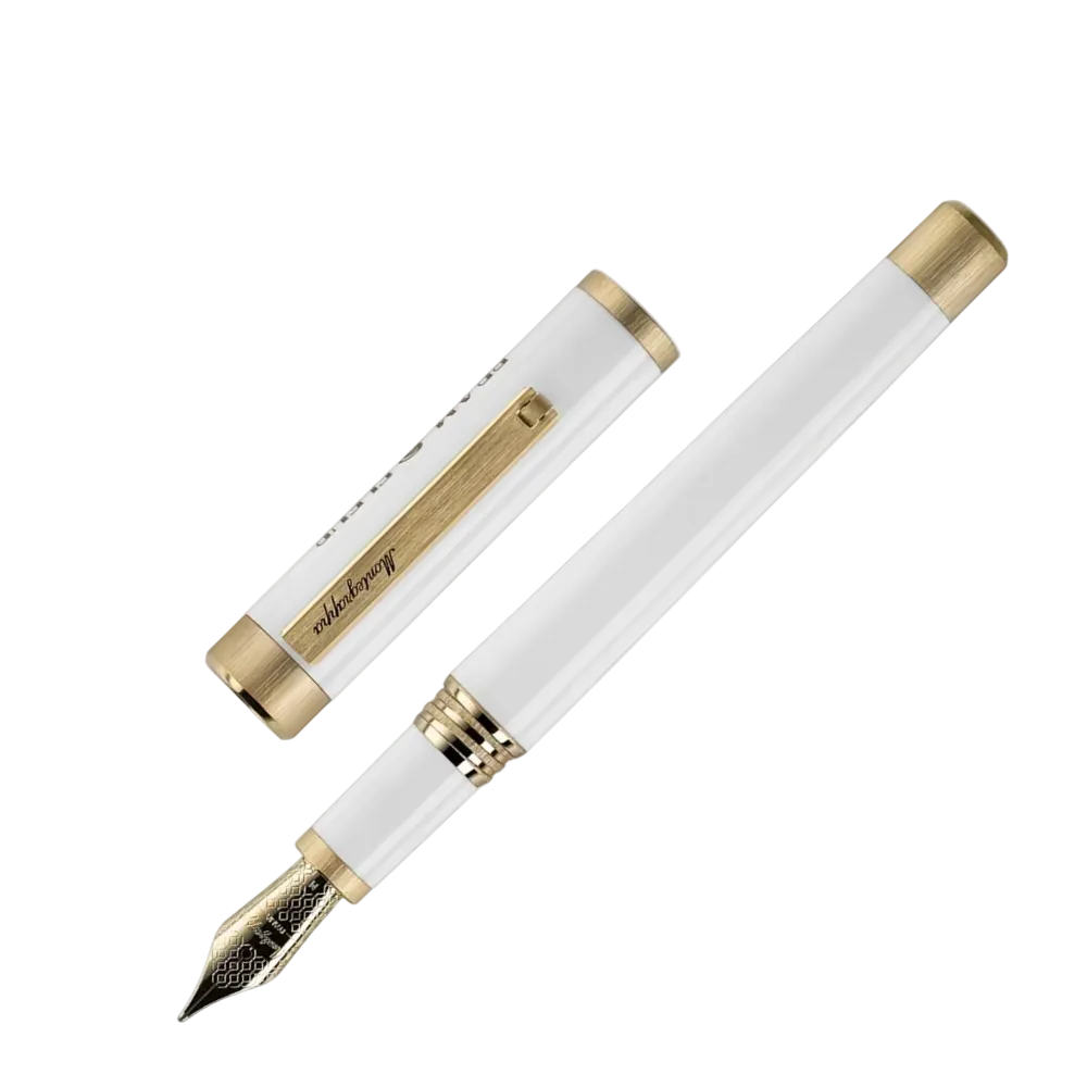 Elegant Montegrappa Day Zero Yellow Gold IP Füllfederhalter with nib and high-quality detailing.
