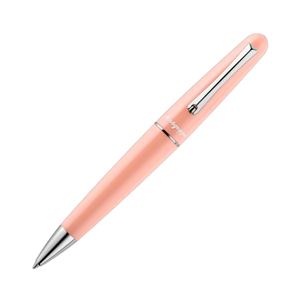 Montegrappa Elmo 01 Peach Fuzz Kugelschreiber, elegantes Design mit Edelstahl-Akzenten