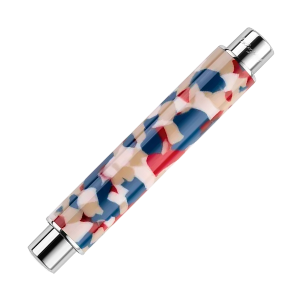 Montegrappa Gnomo Obsession Ultramarine Steel Rollerball Pen, Detailansicht des Schaftes