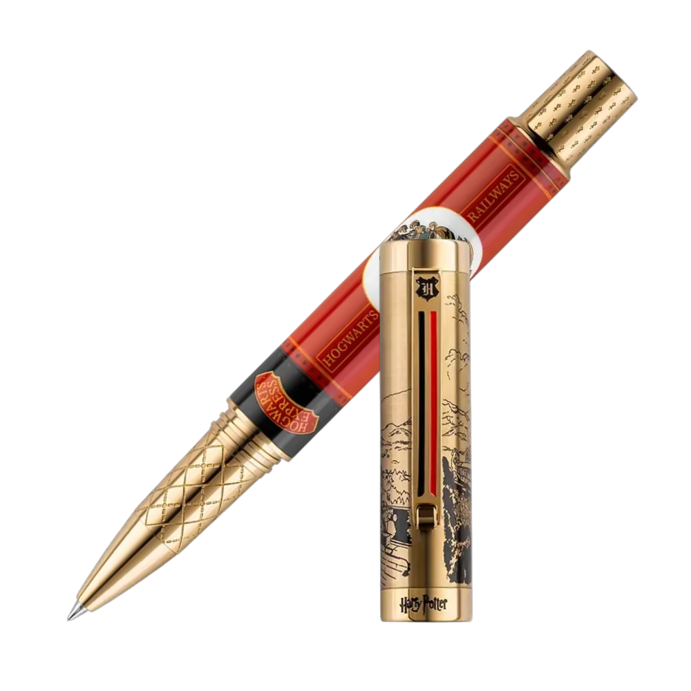 Montegrappa Harry Potter - Platform 9¾ Rollerball Pen, elegantes Design mit Edelstahl- und Emaille-Akzenten