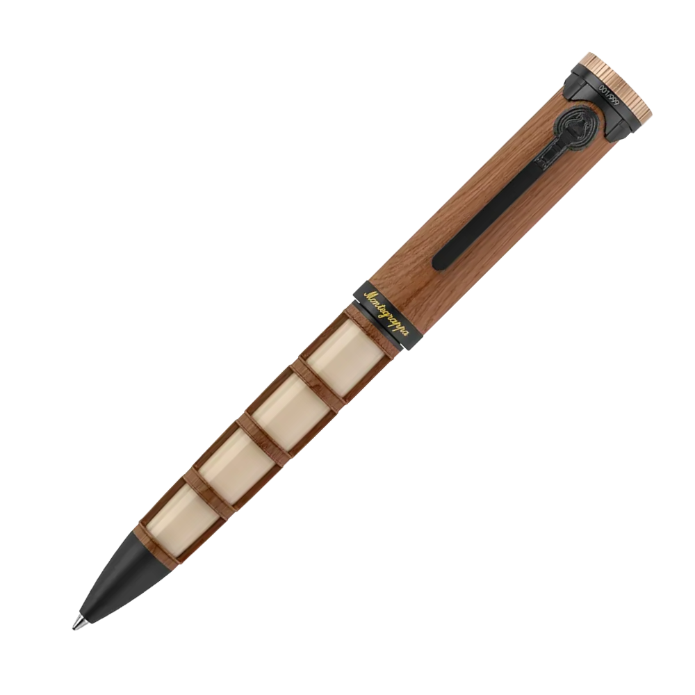 Montegrappa Ode to Bag End Ballpoint Pen aus Resin und Emaille, mit Messing- und schwarz-rutheniumplattierten Akzenten.