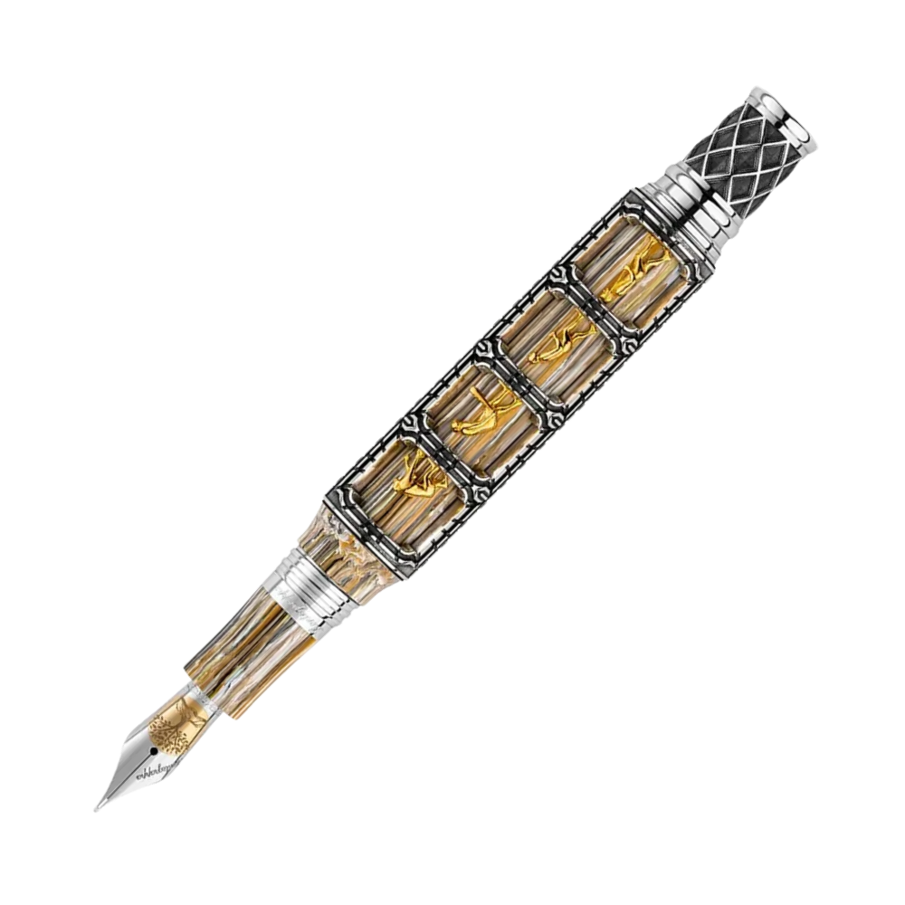 Montegrappa Theory of Evolution Füllfederhalter displayed in premium packaging, highlighting its luxurious materials and craftsmanship.