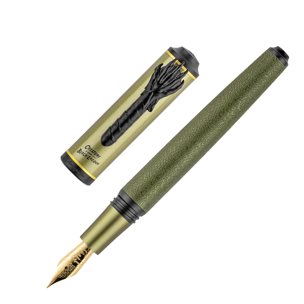 A close-up of the Montegrappa Füllfederhalter with focus on its nib and design details.