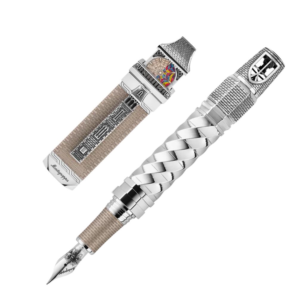 Montegrappa Wednesday L.E. Füllfederhalter with a polished finish and luxurious packaging, including a 50ml ink bottle.
