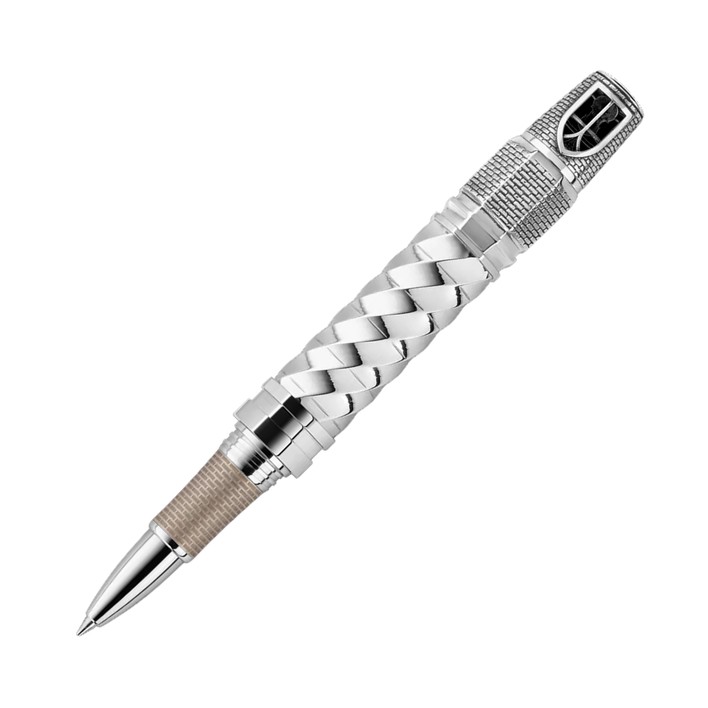 Montegrappa Wednesday L.E. Rollerball Pen displayed in premium packaging, showcasing its elegant design and luxury materials.