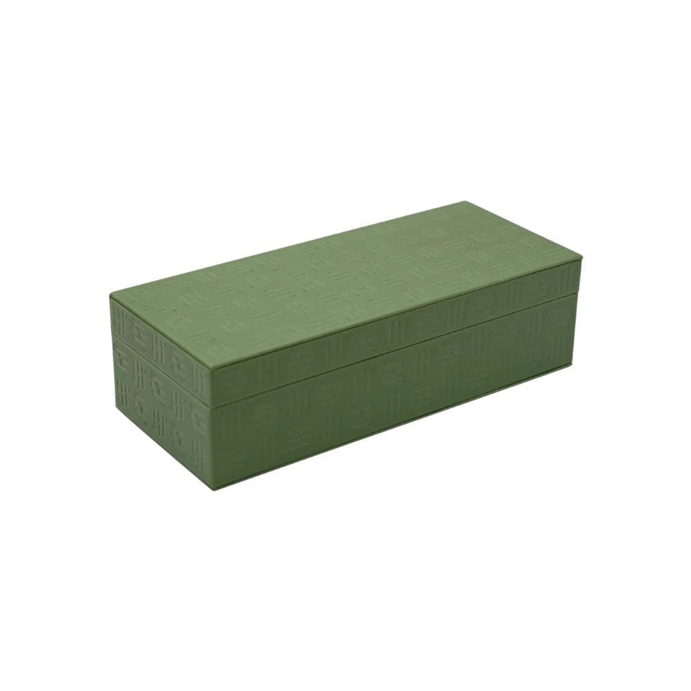 Montegrappa Zero Yellow Gold IP fountain pen in its standard green packaging