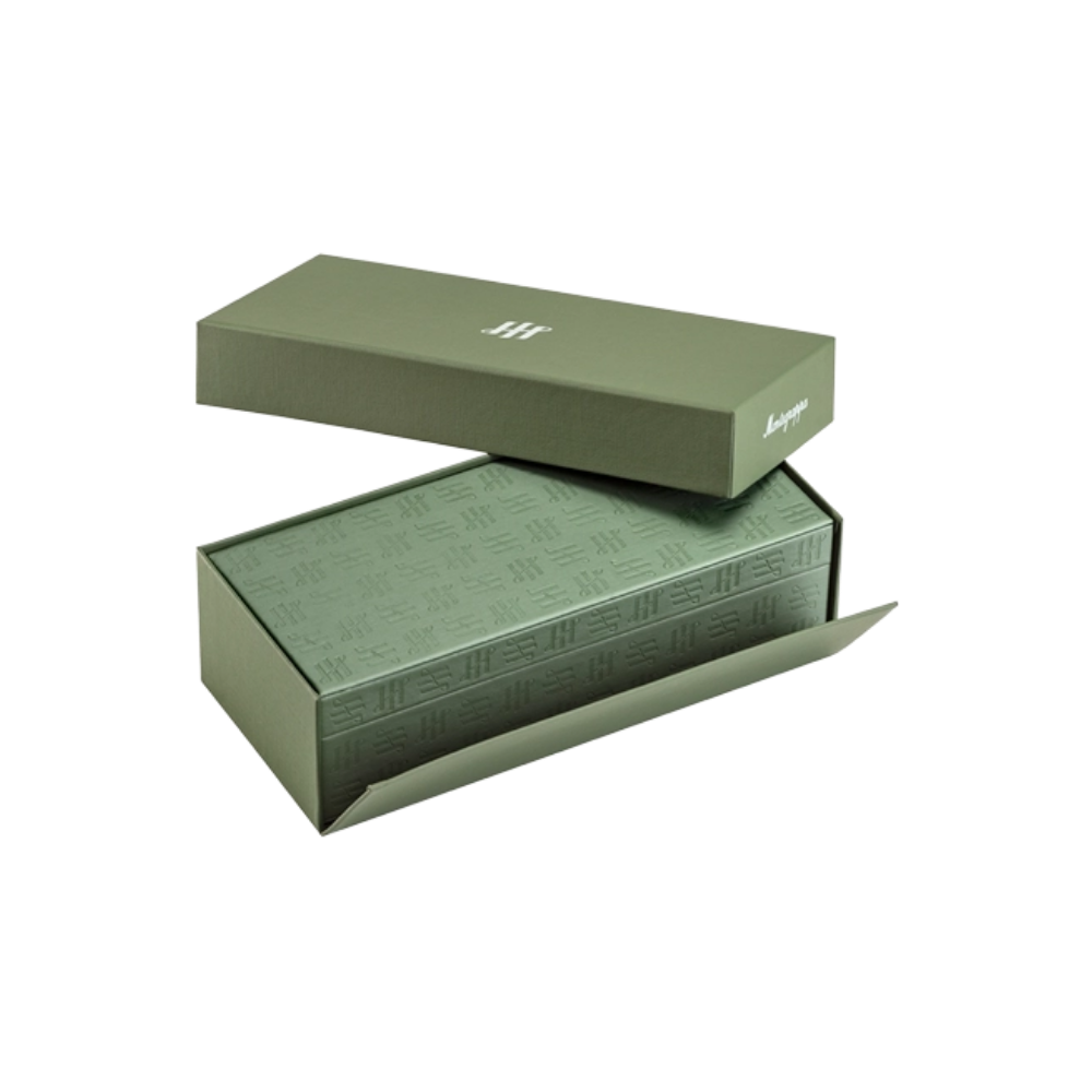 Elegant Montegrappa pen shown with its luxurious packaging