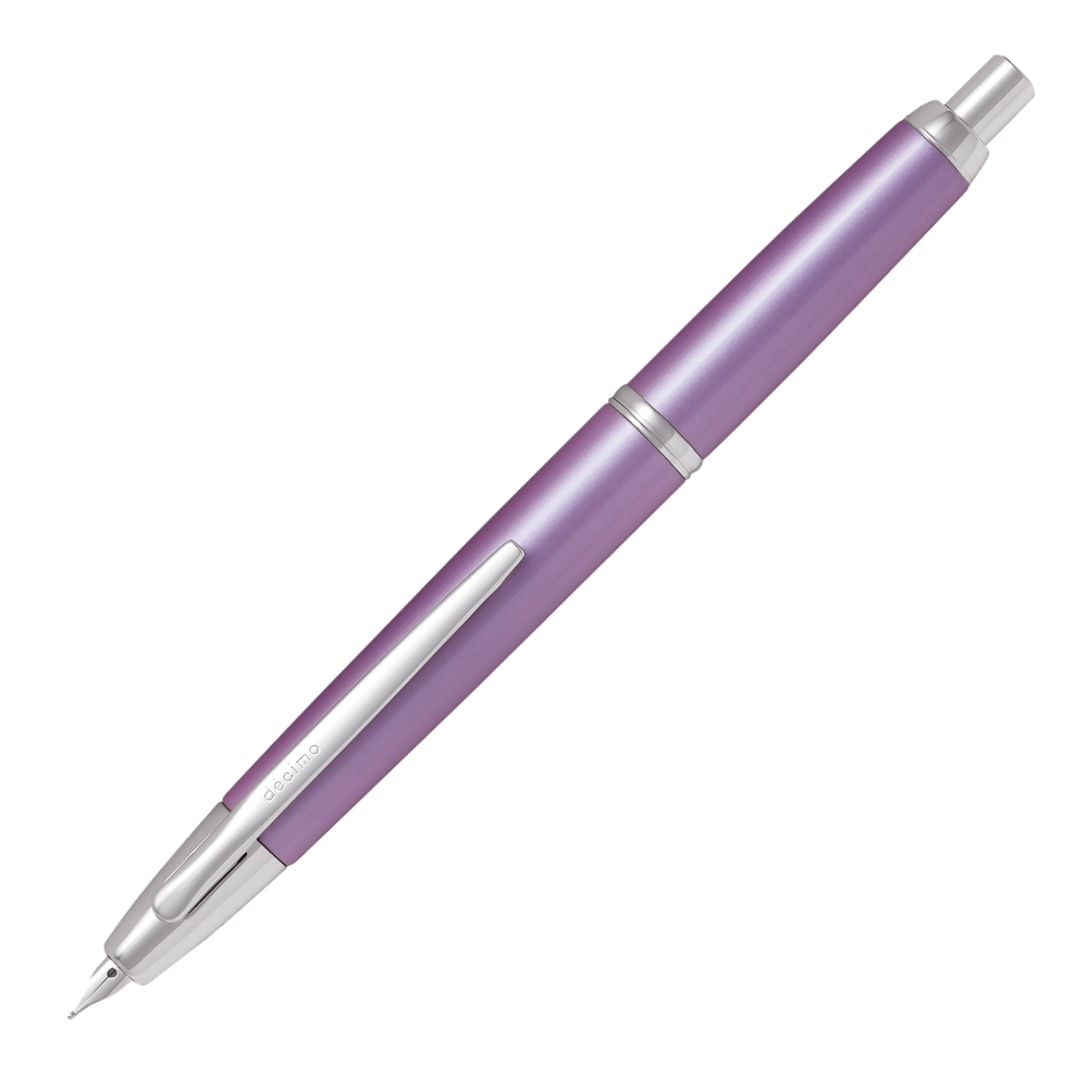 Pilot Capless Decimo Violet Fountain Pen with Rhodium Trim – Elegant and Slim Design