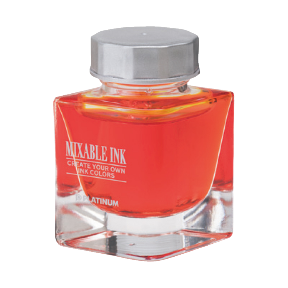 Platinum Mixable Ink 20ml Sunny Yellow in Glasflasche, sonnengelbe Tinte für kreative Farbmischungen.