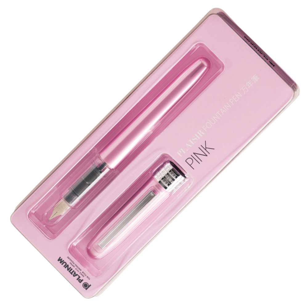 Platinum Plaisir - G Pack Pink Füllfederhalter in Geschenkbox, rosa Farbe.