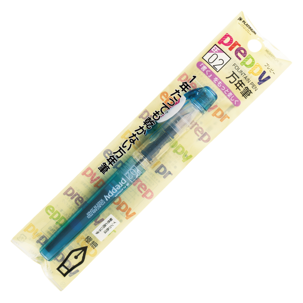 Platinum Preppy Füllfederhalter in Geschenkverpackung, erhältlich in Blau.