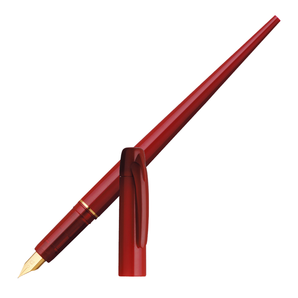 Platinum artWORKpen Füllhalter rot EF mit vergoldeter Stahlfeder und rotem Harz-Korpus.