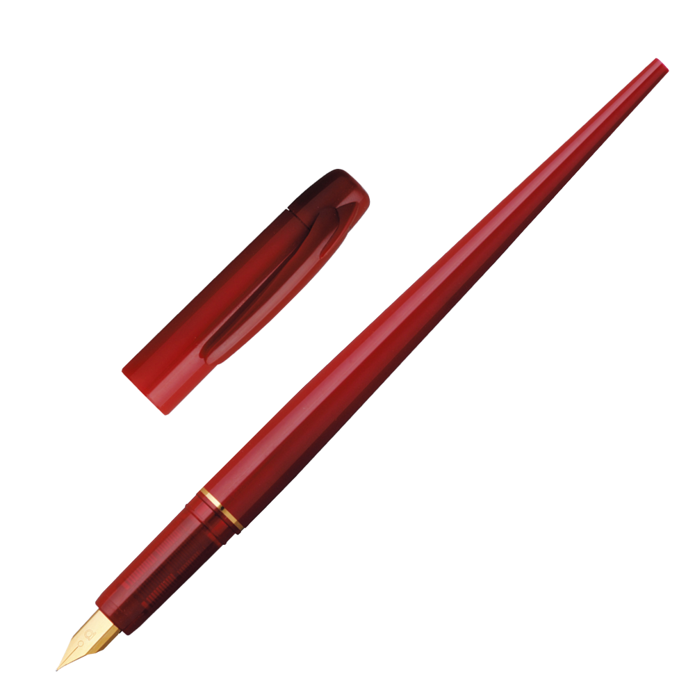 Platinum artWORKpen Füllhalter rot EF mit abgenommenem Clip und Kappe."