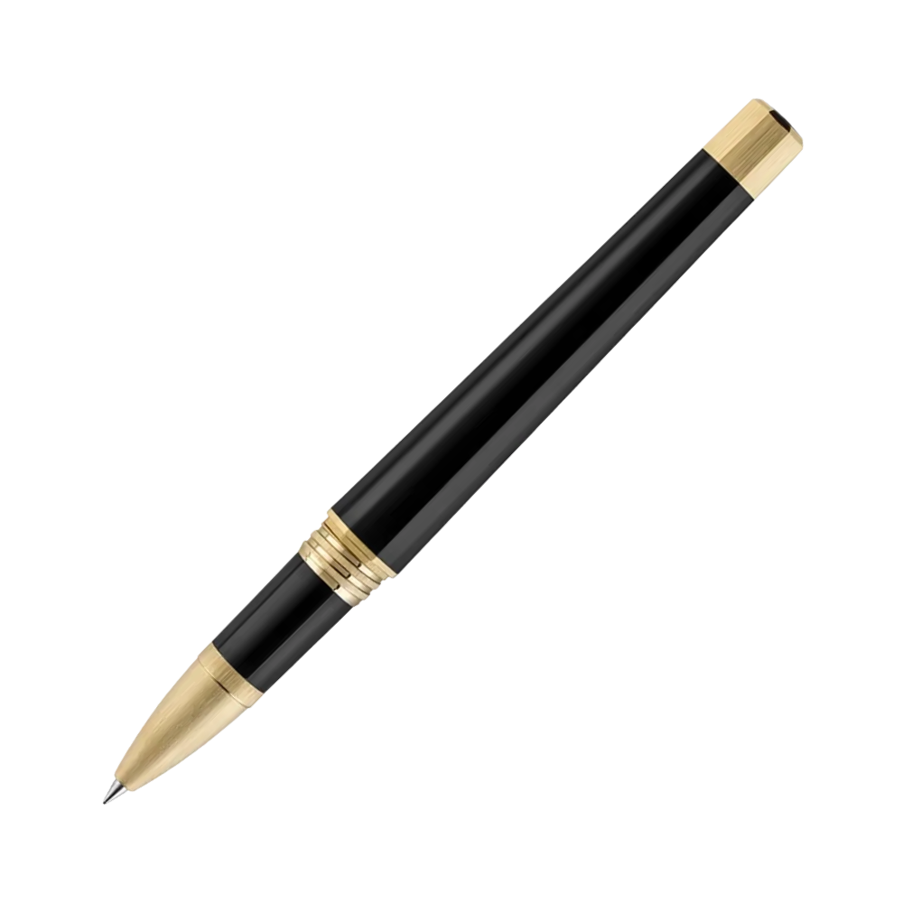 Close-up of Montegrappa Otto Yellow Gold IP Rollerball Pen's tip