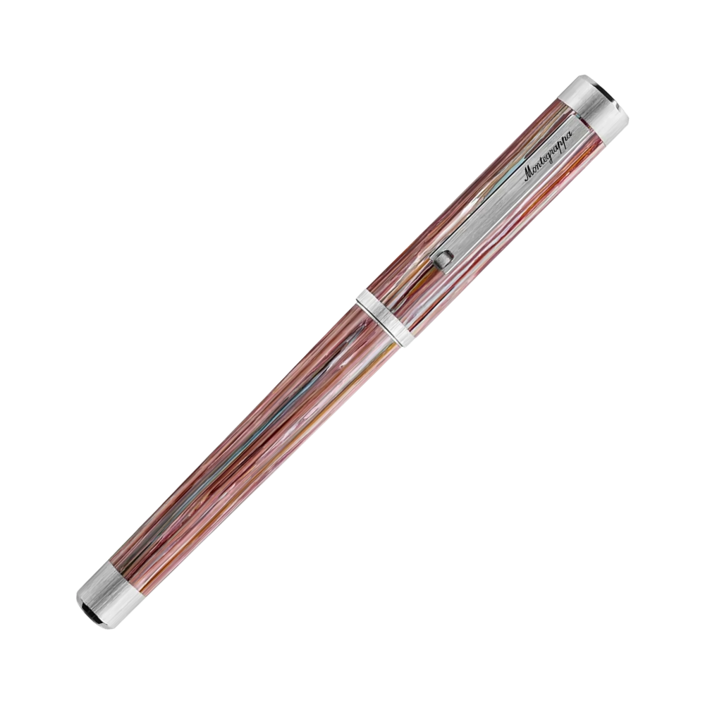 Montegrappa Zero Zodiac Pisces Palladium IP Steel Rollerball Pen with cap off