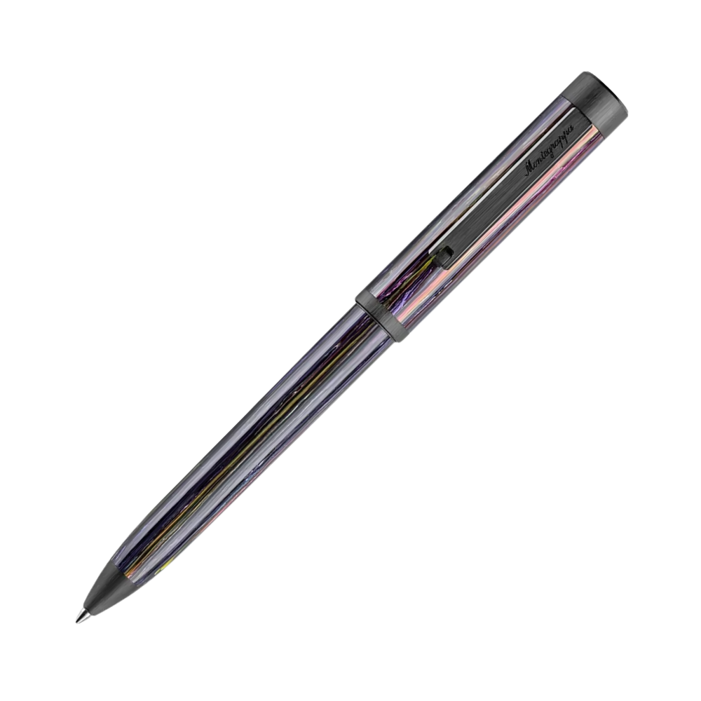 Montegrappa Zero Zodiac Aquarius Ultra Black IP Steel Ballpoint Pen