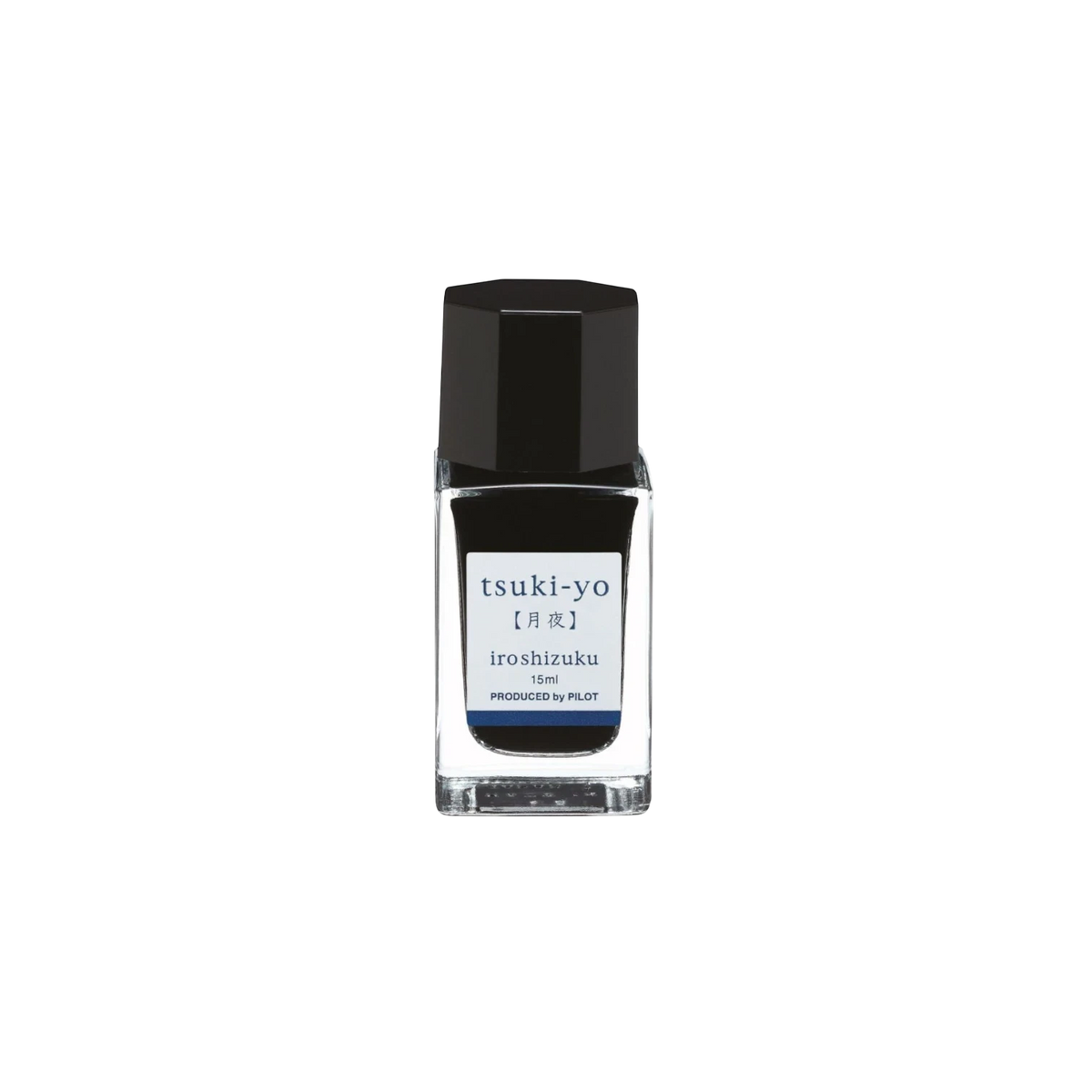 Landsiedel Fine Writing Pilot iroshizuku Tinte tsuki-yo in einem eleganten 15ml Glasflakon mit schwarzem Verschluss